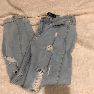 light ripped jeans from hollister